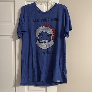 Blue Santa Graphic Tee